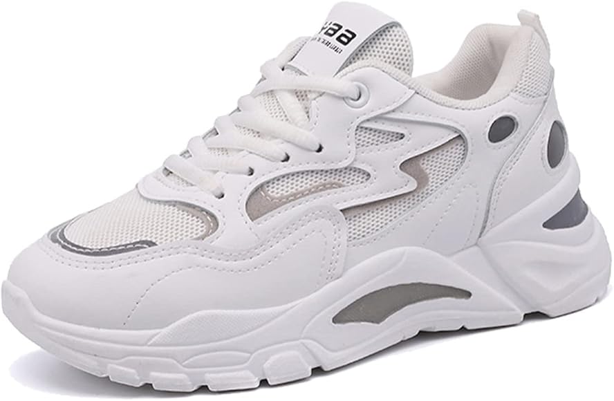 Amazon | [Ainiway] ダッドスニーカー 厚底 レディース スニーカー 白 韓国 人気 おしゃれ ウォーキングシューズ スポーツ  ランニング 履きやすい 美脚 カジュアル 通勤 通学靴 身長アップ 5cm | Ainiway | スニーカー